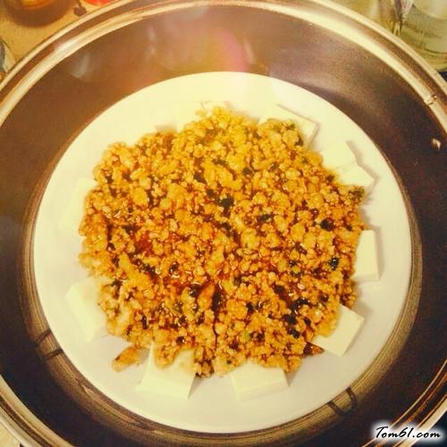 【肉沫蒸豆腐】