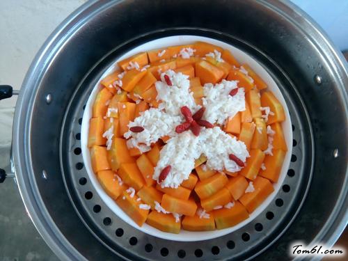 【酒酿蒸南瓜】