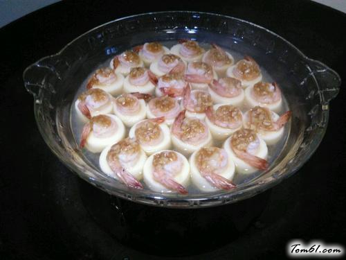 【蒜香玉子豆腐蒸虾仁】