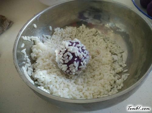 【紫薯糯米团】