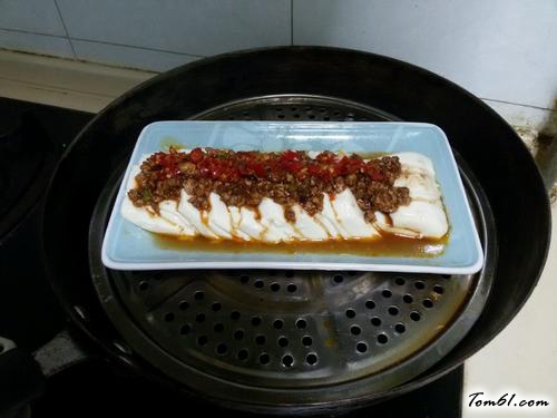 【肉末蒸豆腐】