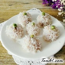 清蒸大米虾丸的做法