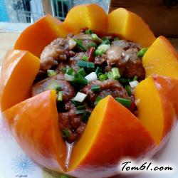 南瓜蒸红烧排骨的做法