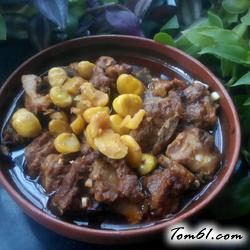 排骨蒸板栗的做法