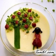 蒸蛋(果树下的小女孩)的做法