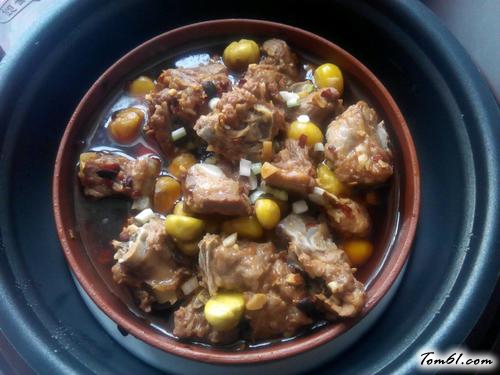 【排骨蒸板栗】