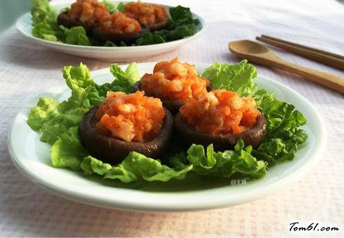 【鲜虾香菇盏】