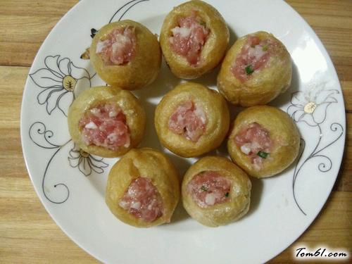 【清蒸油面筋塞肉】