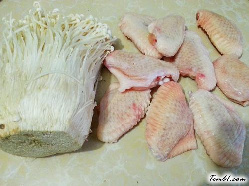 【蒜蓉金针菇蒸鸡翅】
