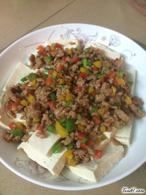 【肉末蒸内脂豆腐】