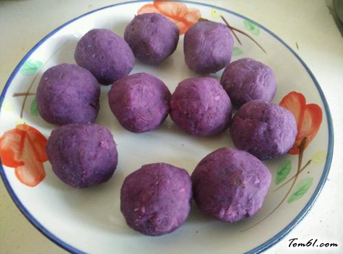 【紫薯糯米团】