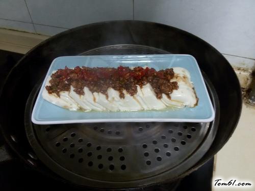 【肉末蒸豆腐】