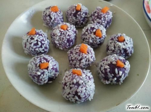 【紫薯糯米团】