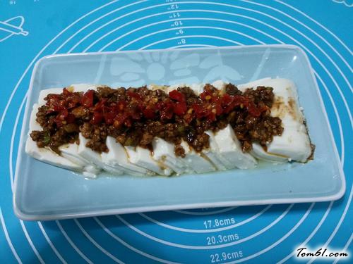 【肉末蒸豆腐】