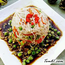 蒜香青豆拌金针菇的做法