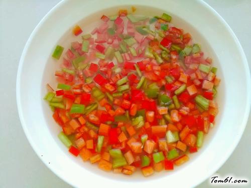 【凉拌杏仁青红椒】