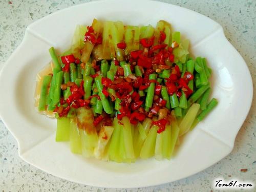 【清拌芥兰豇豆角】