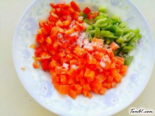 【凉拌杏仁青红椒】