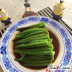 凉拌秋葵(芥末味)的做法