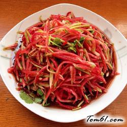 凉拌糖醋红心萝卜的做法