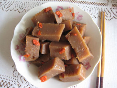 藕粉豆沙凉糕的做法，藕粉豆沙凉糕怎么做图
