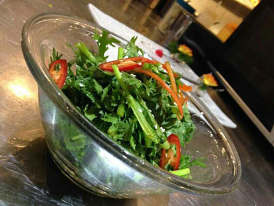 四川凉菜蒜香茼蒿的做法