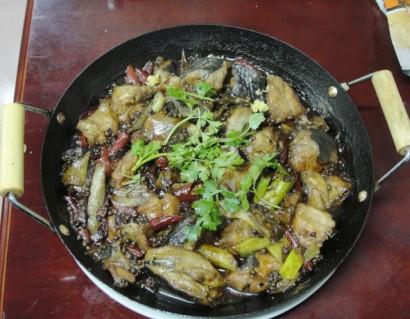 很家常的山东地锅鲶鱼做法