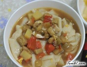 西北风味的猪肉茄丁揪面片