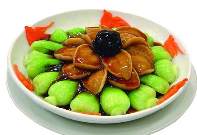 鲍鱼扒菜胆的做法，如何把煲过汤的鲍鱼变成