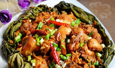 新手学做荷叶糯米鸡，极简单的荷叶糯米鸡做