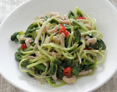 豆苗炒肉丝的做法，豆苗炒肉丝怎么做好吃