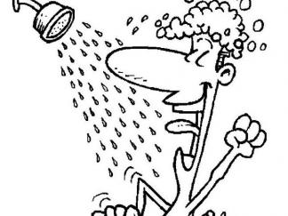 淋浴卡通简笔画