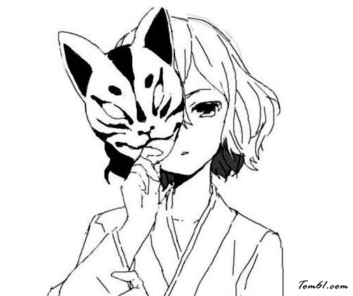 带着面具的女人