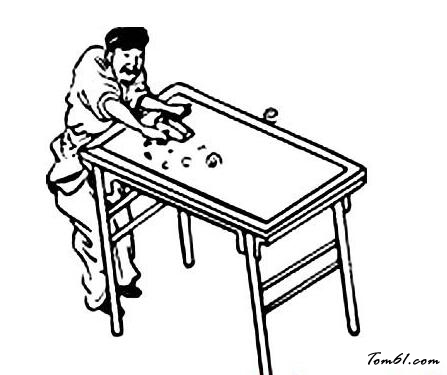 古代木工刨木头