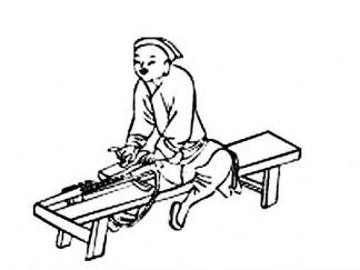 古代木工刨木头2