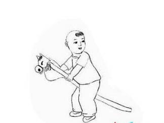 小孩骑竹马6