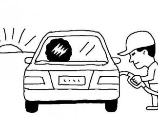 汽车加油的情景