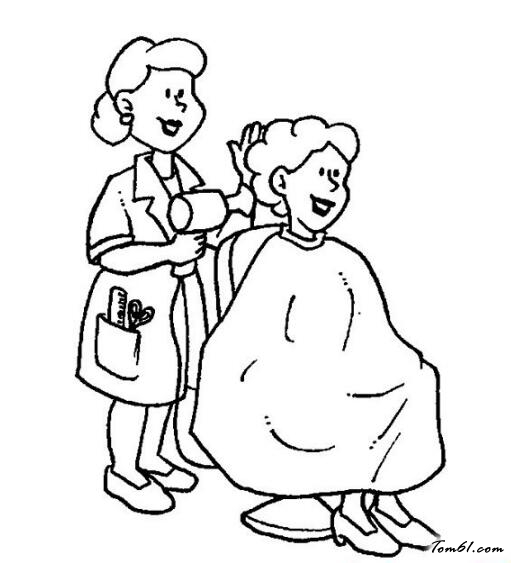 女人做头发情景