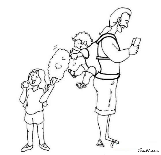 公园吃棉花糖的人