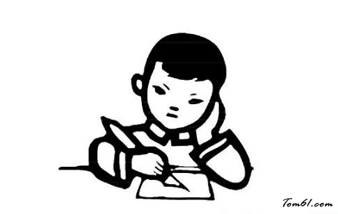 认真学习的孩子