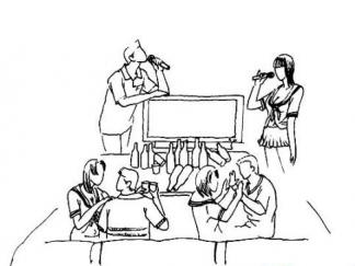 喝酒聊天的情景1