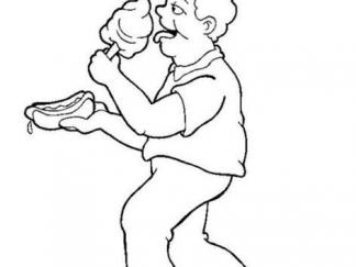 公园吃棉花糖的人3