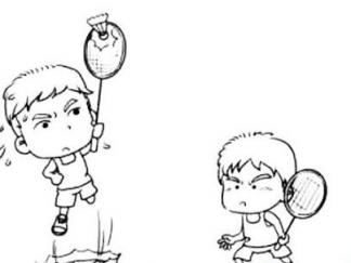 两个人打羽毛球2