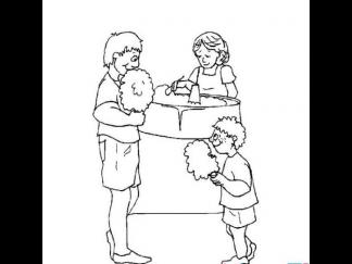 公园吃棉花糖的人1