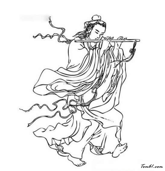 吹笛子的韩湘子