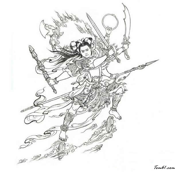 三头六臂的哪吒