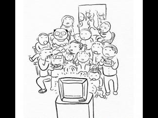 一家人看电视的情景3