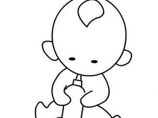 抱着奶瓶的婴儿1