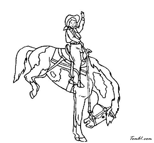 西部牛仔驯马驯牛