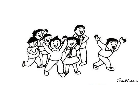 放假欢呼的学生